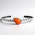 Bracciale in argento con Conchiglia di Ostrica Spinosa Arancione (Desert Chic)