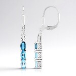 Orecchini in argento con Topazio Blu Cielo