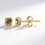 Orecchini in oro con Diamante Champagne I2 (de Melo Gold)