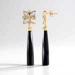 Orecchini in argento con Onice Nero (KM by Juwelo)