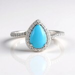 Anello in argento con Turchese Sleeping Beauty (Faszination Türkis)