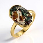 Anello in argento con Calcedonio Venus