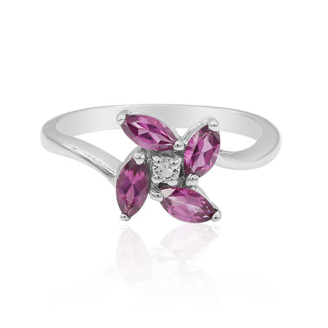 Bague en argent et Grenat Rhodolite