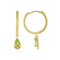 Boucles d'oreilles en argent et Péridot