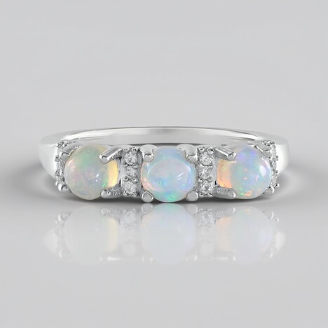 Bague en argent et Opale Welo