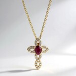 Collana in oro con Rubino Mozambico AAA (CIRARI)