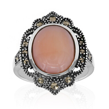 Pinkfarbener Opal-Silberring (Annette classic)