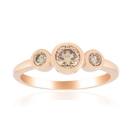 Gouden ring met een VS1 Argyle-Rose de France-Diamant (Annette)