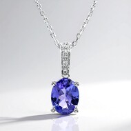 10K AAA Tanzanite Gold Necklace