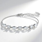 Bracciale in argento con Topazio Bianco