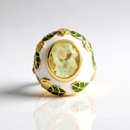 Green Amethyst Silver Ring (Adela Silber)