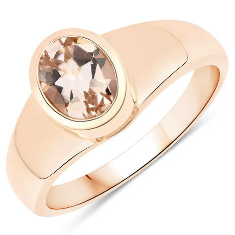 Gouden ring met een morganiet