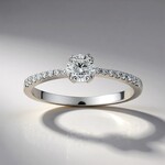 Anello in oro con Diamante VVS1 (G) (Annette)