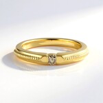Anello in argento con Diamante Cioccolato I2