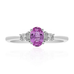 Pinkfarbener Saphir-Goldring