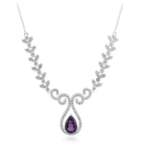 Collana in argento con Ametista Zambiana