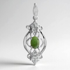 Ciondolo in argento con Crisoprasio Imperiale