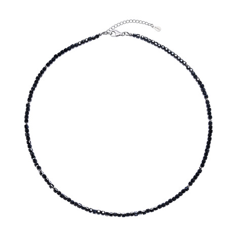 Collana in argento con Spinello Nero