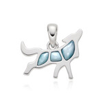 Colgante en plata con Larimar