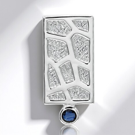 Ciondolo in argento con Zaffiro Blu