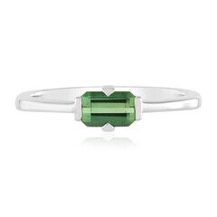 Anello in argento con Tormalina Verde di Benedito