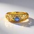 Anello in argento con Zaffiro Ceylon Blu (non riscaldato)