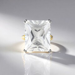 Anello in argento con Quarzo Bianco