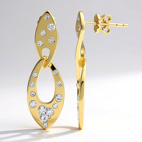 Orecchini in oro con Diamante SI1 (G) (Annette)