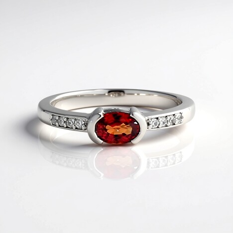 Anello in argento con Rubino Tanzania
