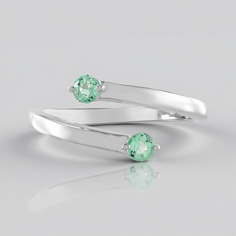 Anello in argento con Smeraldo Russo