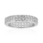 Anello in argento con Topazio Bianco