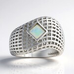Anello in argento con Opale di Welo