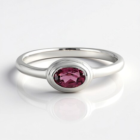Anello in argento con Granato Malawi