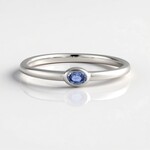 Anello in argento con Zaffiro Ceylon Blu