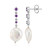 Orecchini in argento con Perla d'Acqua Dolce Bianca (TPC)