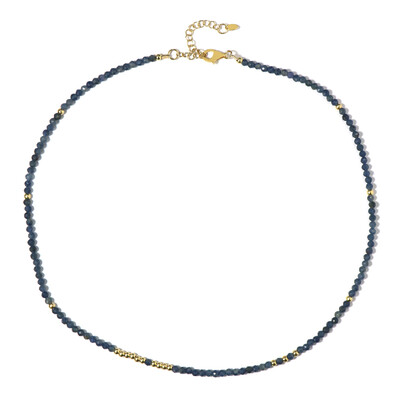 Collana in argento con Zaffiro Blu del Madagascar (Riya)