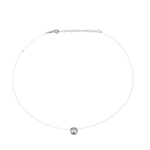 White Topaz Silver Necklace (Adela Silber)