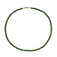 Collier en argent et Diopside de Russie