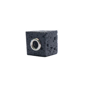 Schwarze Lava-Silberanhänger (MONOSONO COLLECTION)