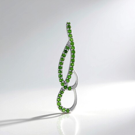 Ciondolo in argento con Diopside Russo (MONOSONO COLLECTION)