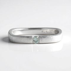 Anello in argento con Diamante Blu Cielo I2 (de Melo)