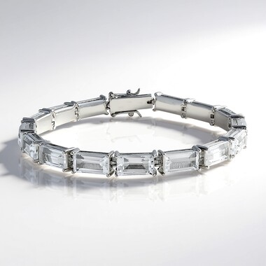 Bracciale in argento con Topazio Bianco