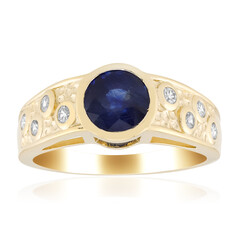Blauer Madagaskar-Saphir-Goldring (de Melo Gold)