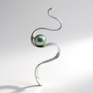 Ciondolo in argento con Perla Tahitiana (MONOSONO COLLECTION)