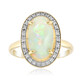 Brasilianischer Weißer Opal-Goldring