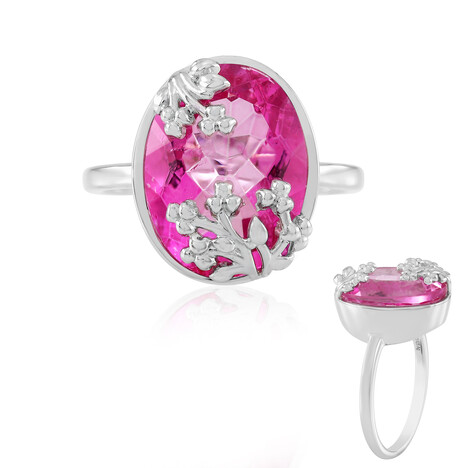 Anello in argento con Quarzo Color Rosa