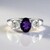 Bague en argent et Améthyste de Zambie
