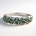 Anello placcato in platino con Diamante Fancy