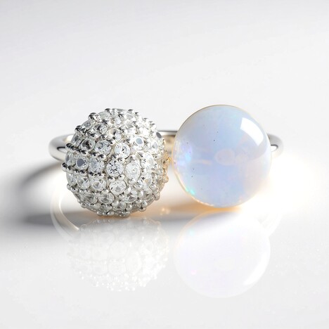 Anello in argento con Opale di Welo (de Melo Essence)