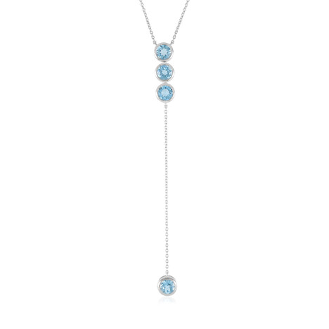 Collier en argent et Topaze bleu Suisse (de Melo Essence)